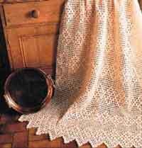 lacy crocheted diamond afghan