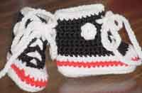 Crocheted Baby Sneaker Booties Pattern