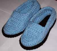Crocheted Moccasin Slippers