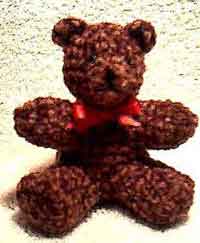 Chenille Bear Christmas Ornament