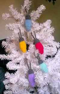 Crocheted Lightbulb Ornament