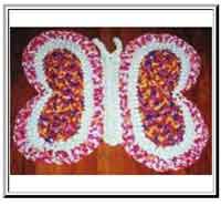 Butterfly Crochet Rag Rug Pattern