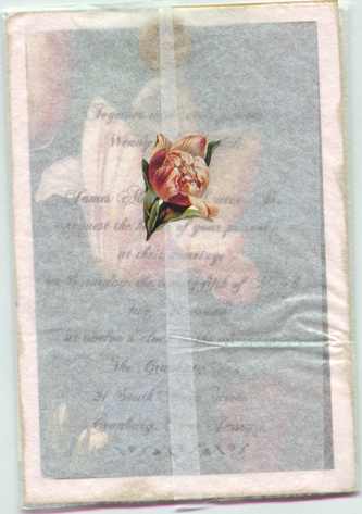 Embossed tulip wedding invitations