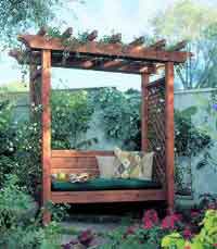 Garden arbor bench