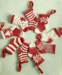 Mini Christmas Stockings Knitting Pattern