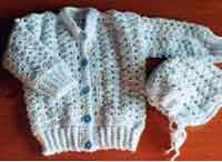 Mary Jos Shell Stitch Sweater with Hat