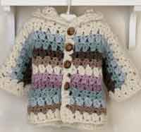 Crochet Jacket & Booties in Eskimo