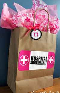 Printable New Mom Hospital Survival Kit