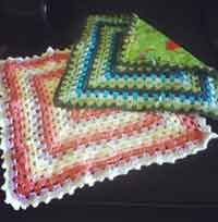 Lined Granny Square Baby Blanket