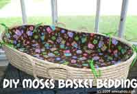 Baby Moses Basket Bedding Tutorial
