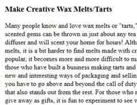 Creative Wax Tarts