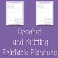 Crochet and Knitting Printable Planner Pages