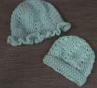 Crocheted Babys Hexie Hats
