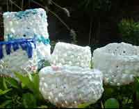 Recycled Plastic Bag Pots