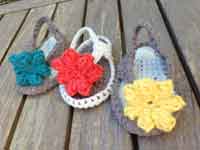 Flower Baby Flip Flop Sandals Crochet Pattern