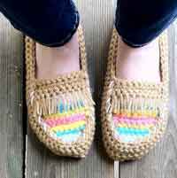 Crochet Tribal Moccasin Tutorial