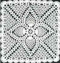 Square Pineapple Doily 