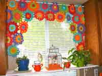 Cheerful Flower Power Valance Crochet Pattern