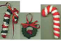 Candy Cane & Wreath Ornaments