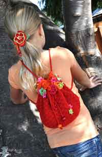 Floral Fiesta Crochet Backpack
