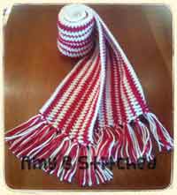 Peppermint Stripes Hat and Scarf