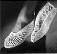 Open Mesh Crocheted Slippers