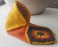 Crochet Granny Square Slippers