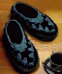 Crocheted Indian Slippers