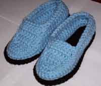 Crocheted Moccasin Slippers