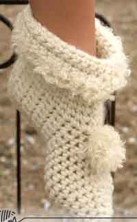DROPS Crochet Slippers in Eskimo