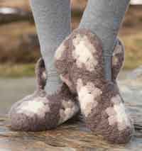 Felted & Crochet Slippers