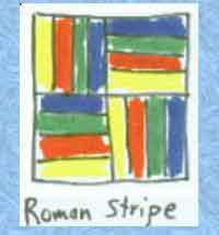 7 inch Roman Stripe Square