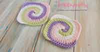 Spiral Granny Square Crochet Pattern