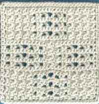 6 inch UpDown and Openwork Texture Afghan Square