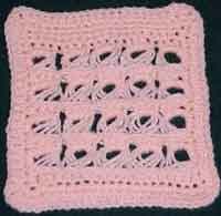 7 inch Broomstick Lace Afghan Square