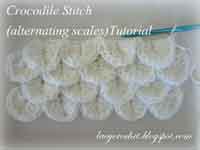  Lacy Crochet: Crocodile Stitch (Alternating Scales)  