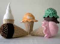 Knit and Crochet Ice Cream Treats