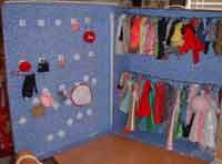 Make a doll clothes closet 