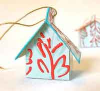 Tissue Box House Christmas Ornaments Template