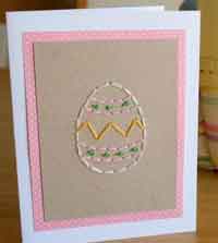 Easter Egg Stitched Greeting Card