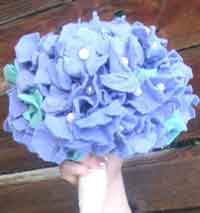 Felt Hydrangea Bridal Bouquet?Tutorial