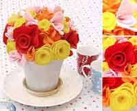 How To Make Felt Flowers For A Mixed Bouquet