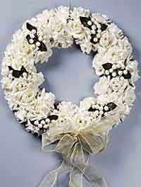 White Roses Wreath