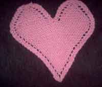 Heart shaped dishcloth 