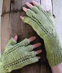 how to knit half finger gloves