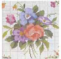 Vintage Floral Cross Stitch