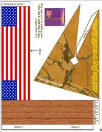 American Flag Paper Model