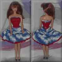 Red, White & Blue Barbie Dress