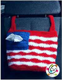 American Car Tote Bag Free Crochet Pattern