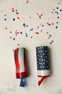 Easy Fourth of July Firework Confetti Launchers